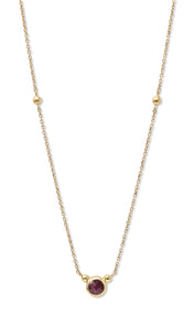 Bonheur Birthstone Necklace Gold