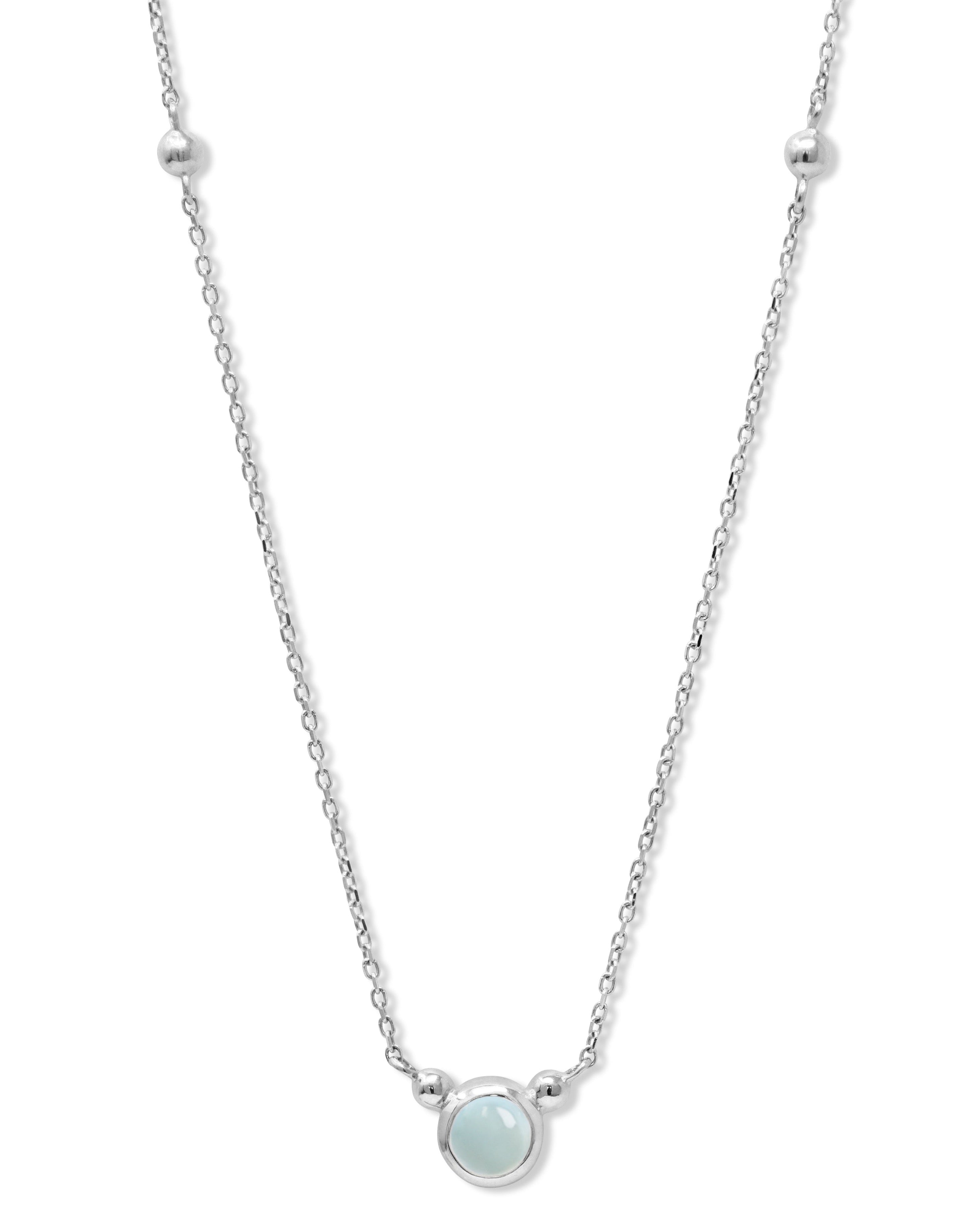 Bonheur Birthstone Necklace Sterling Silver