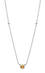 Bonheur Birthstone Necklace Sterling Silver