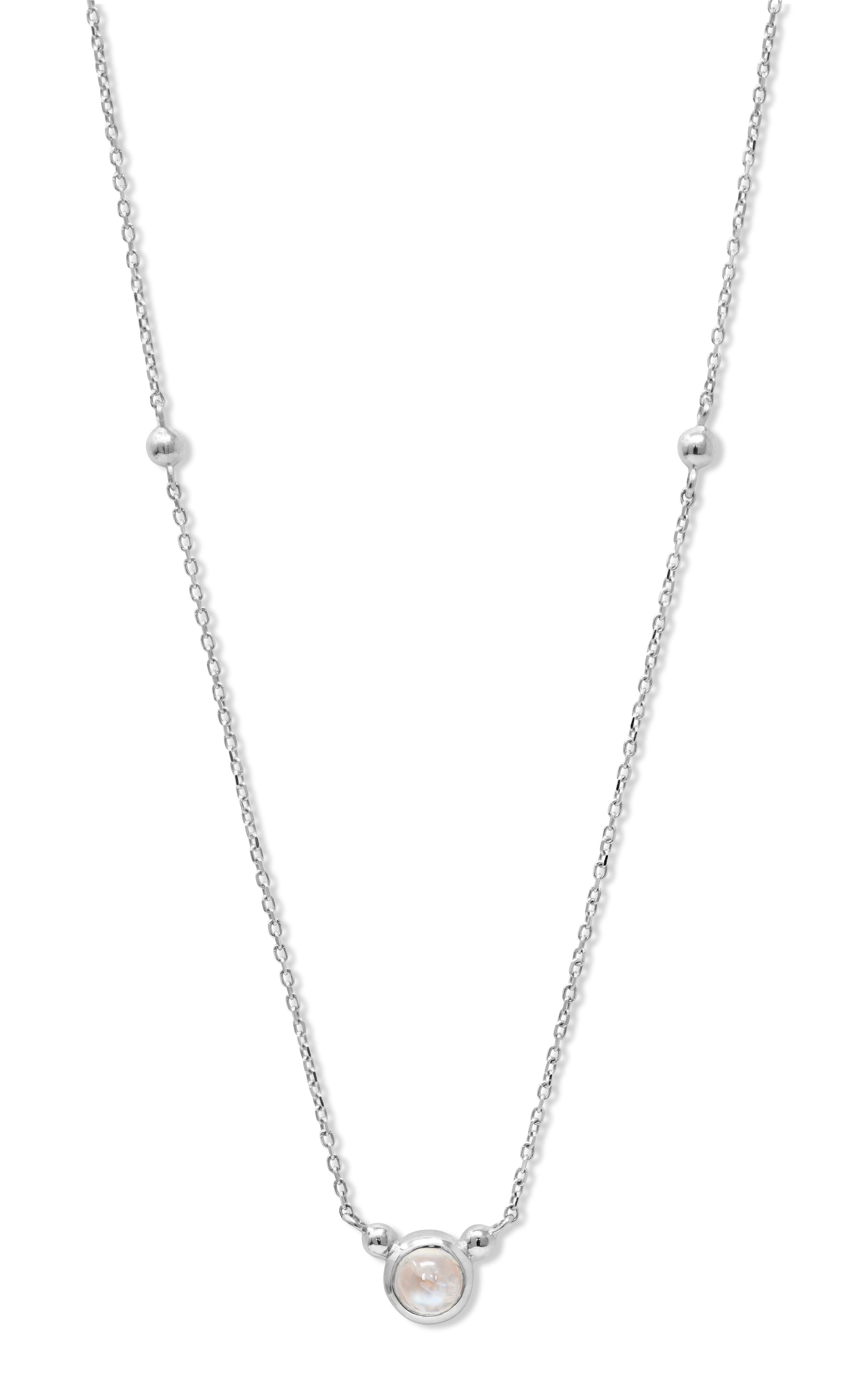 Bonheur Birthstone Necklace Sterling Silver