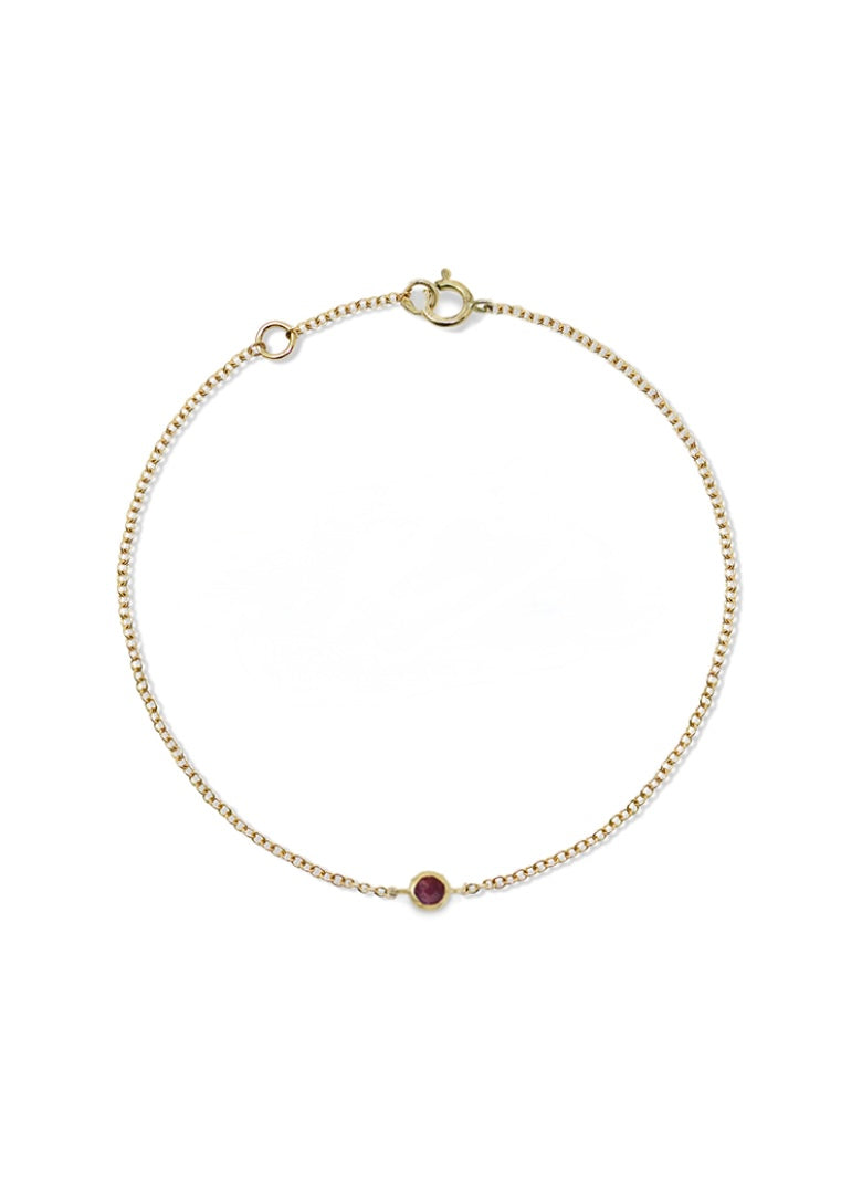 Birthstone Bezel Bracelet
