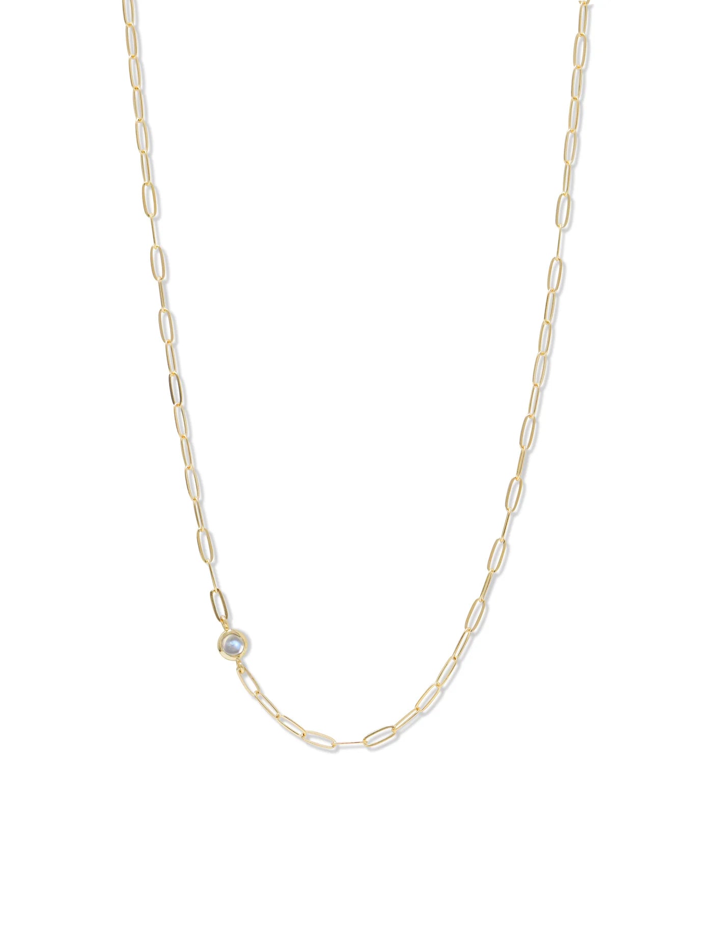 Classique Birthstone Paperclip Necklace
