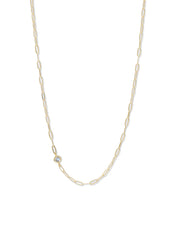 Classique Birthstone Paperclip Necklace