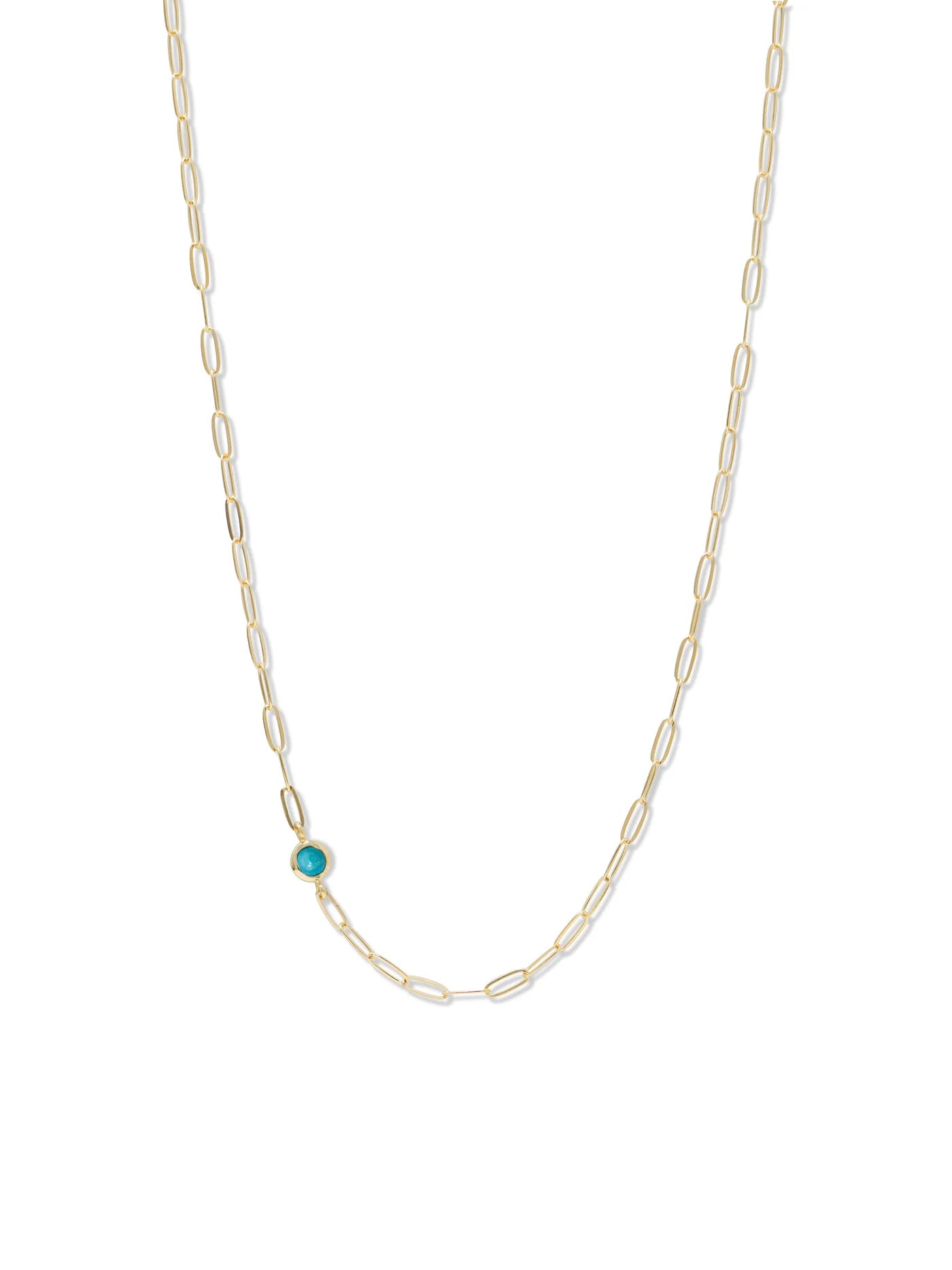 Classique Birthstone Paperclip Necklace