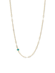 Classique Birthstone Paperclip Necklace