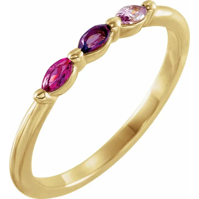 Three Stone Family Ring