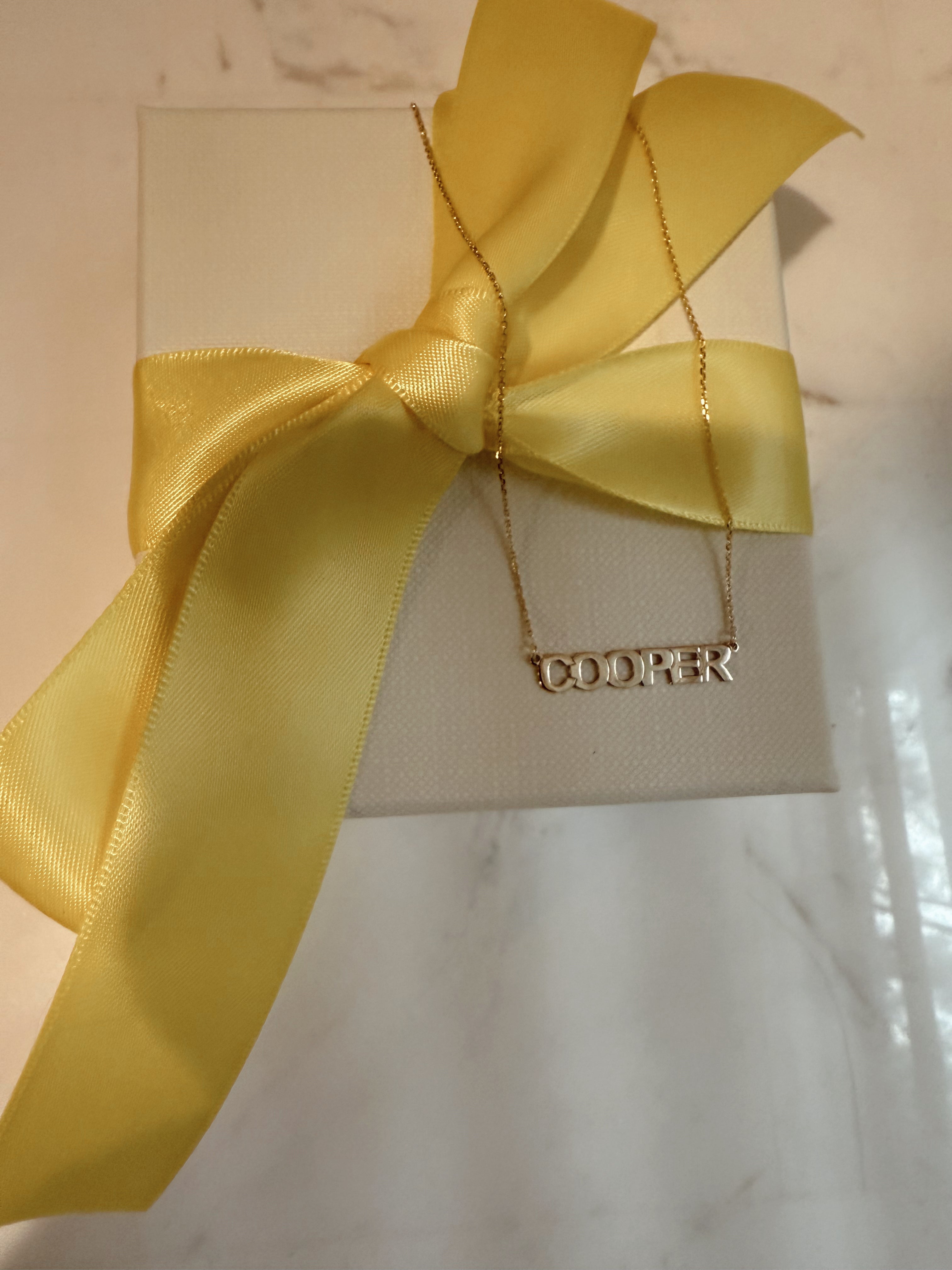 Block Letter Nameplate Necklace