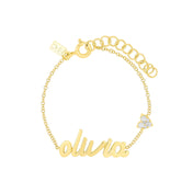 Bracelet With Diamond Heart
