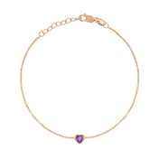 Birthstone Heart Bracelet