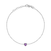 Birthstone Heart Bracelet
