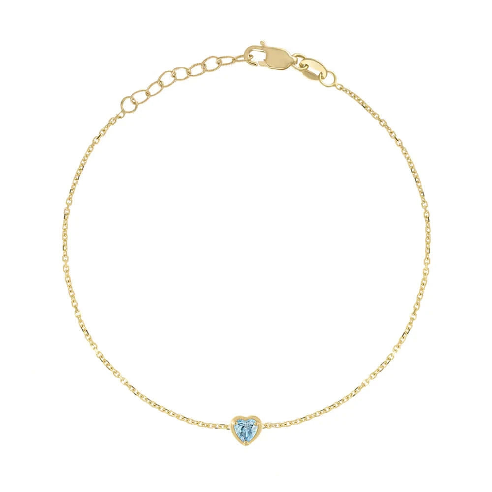 Birthstone Heart Bracelet