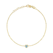 Birthstone Heart Bracelet