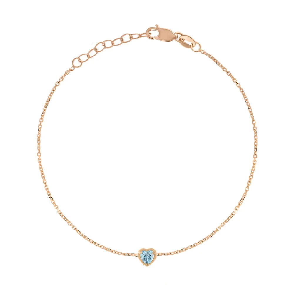 Birthstone Heart Bracelet