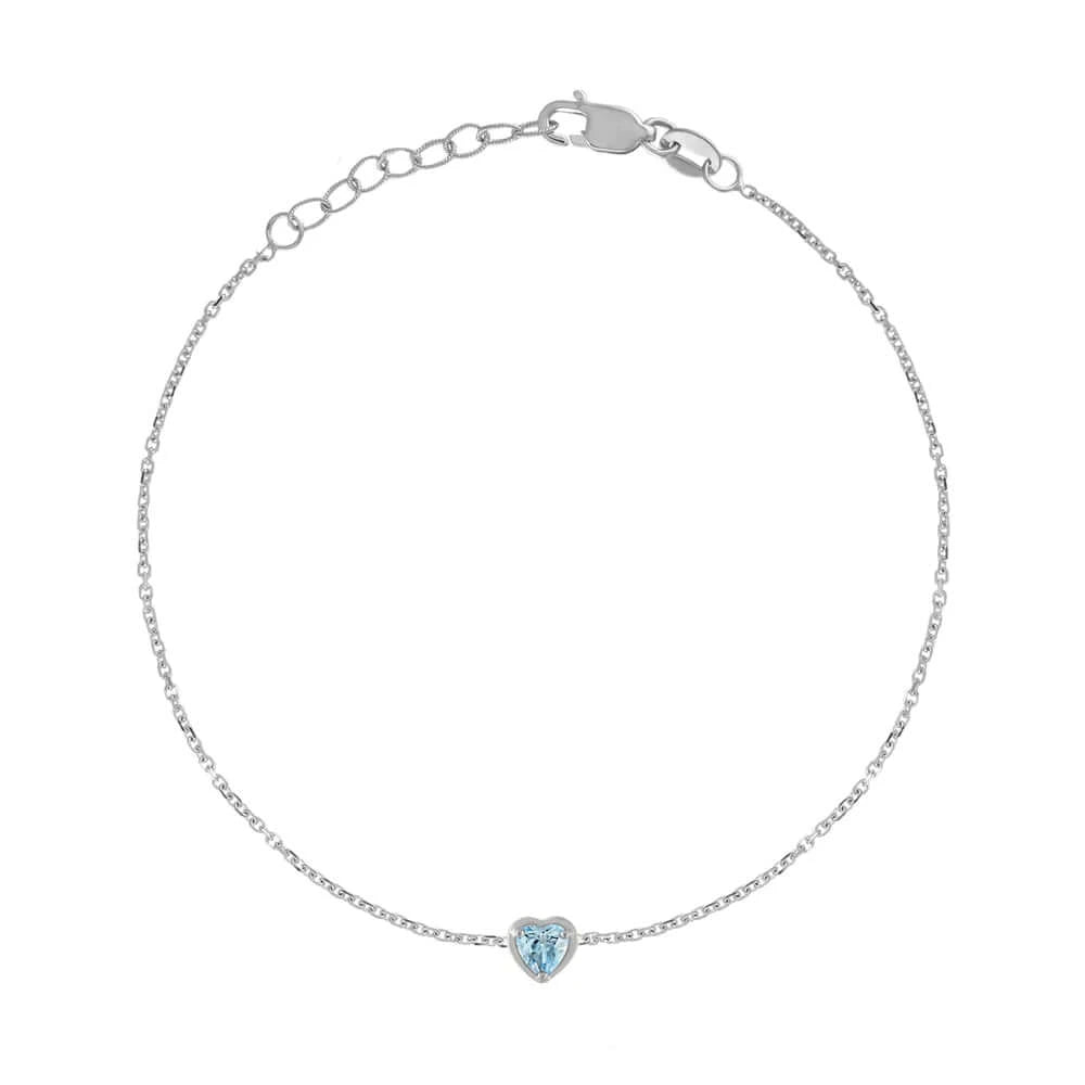 Birthstone Heart Bracelet