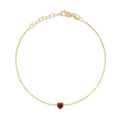 Birthstone Heart Bracelet