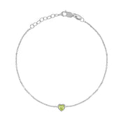 Birthstone Heart Bracelet