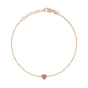 Birthstone Heart Bracelet