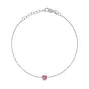 Birthstone Heart Bracelet