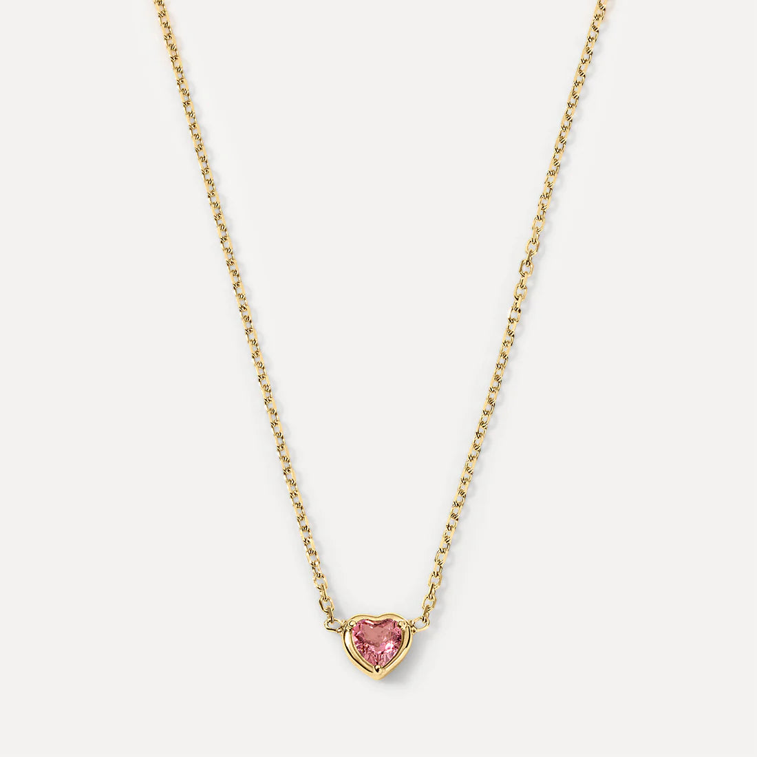 Delicate Birthstone Heart Necklace