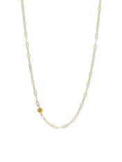 Classique Birthstone Paperclip Necklace