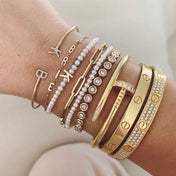 Pearl & Letter Bracelet