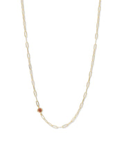 Classique Birthstone Paperclip Necklace