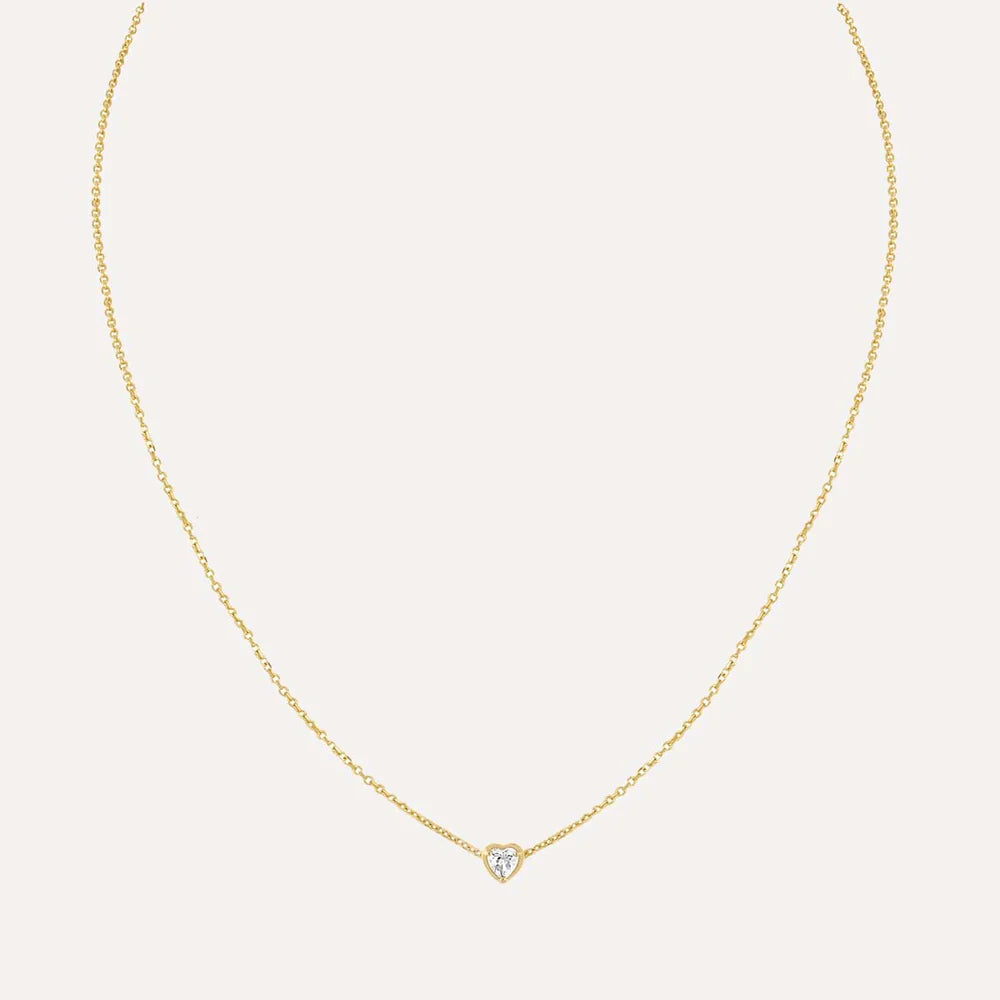 Delicate Birthstone Heart Necklace