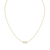 Two Heart Birthstone Necklace