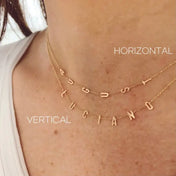 14K Gold Mini Mini Letter Necklace