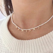 Pearl & Letter Necklace