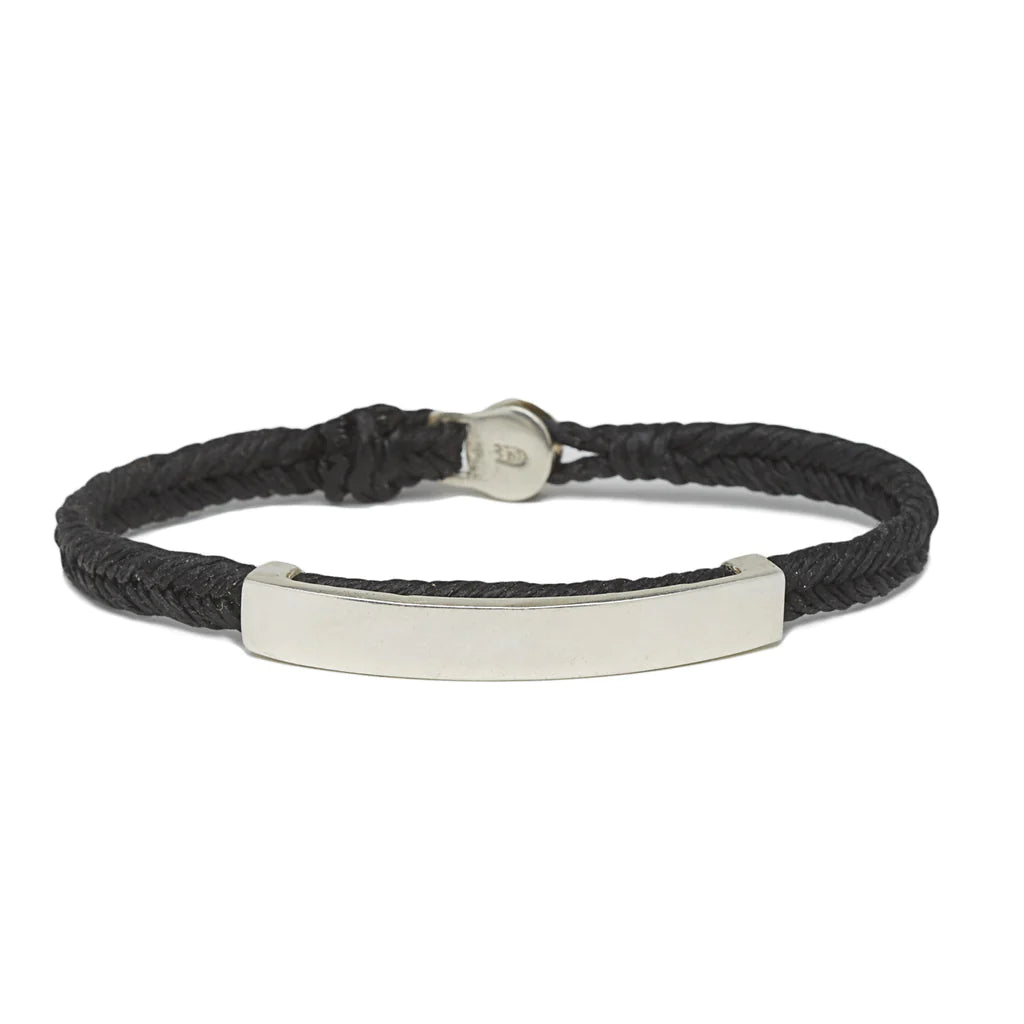 Men's Personalized Lookout Bracelet Black