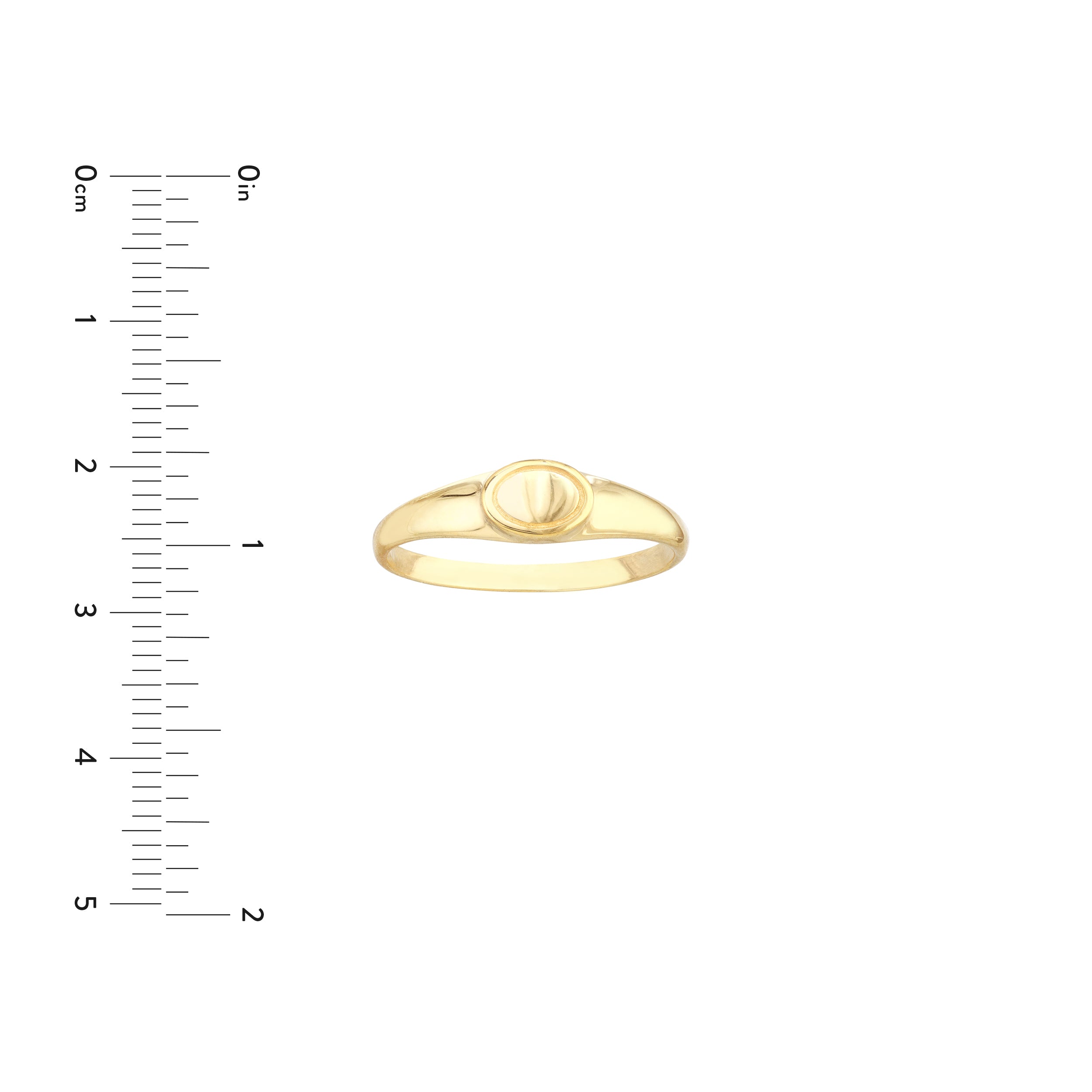 Engraveable Mini Oval Signet Ring