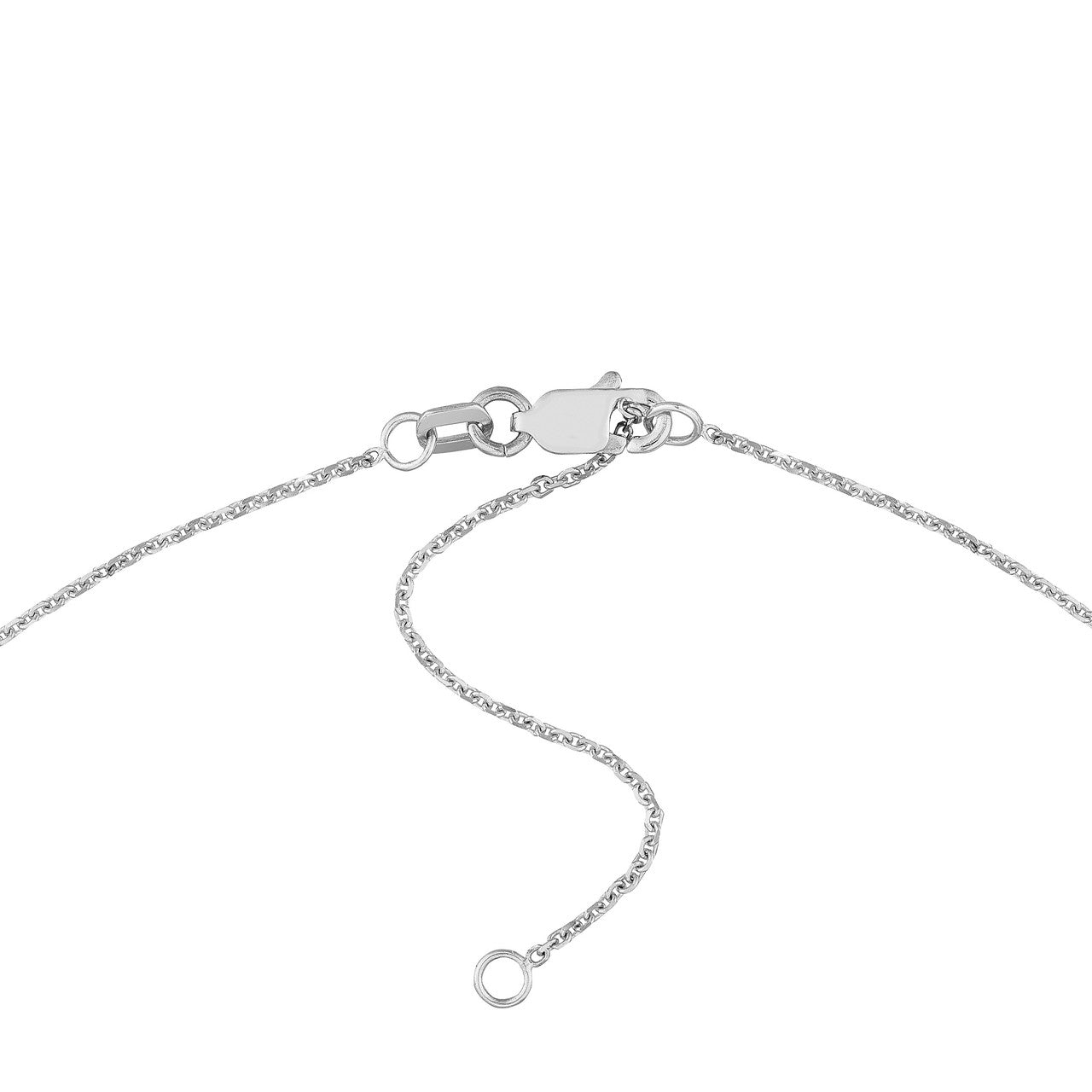Flat Bubble Letter Nameplate Necklace Large