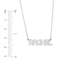 Flat Bubble Letter Nameplate Necklace Large