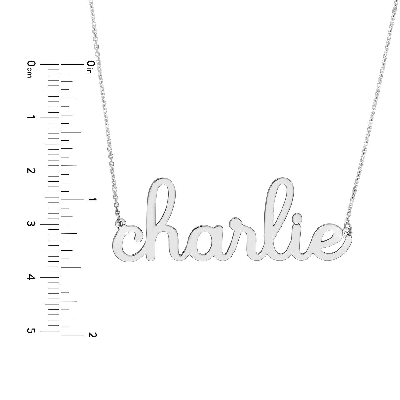 Doodle Script Nameplate Necklace