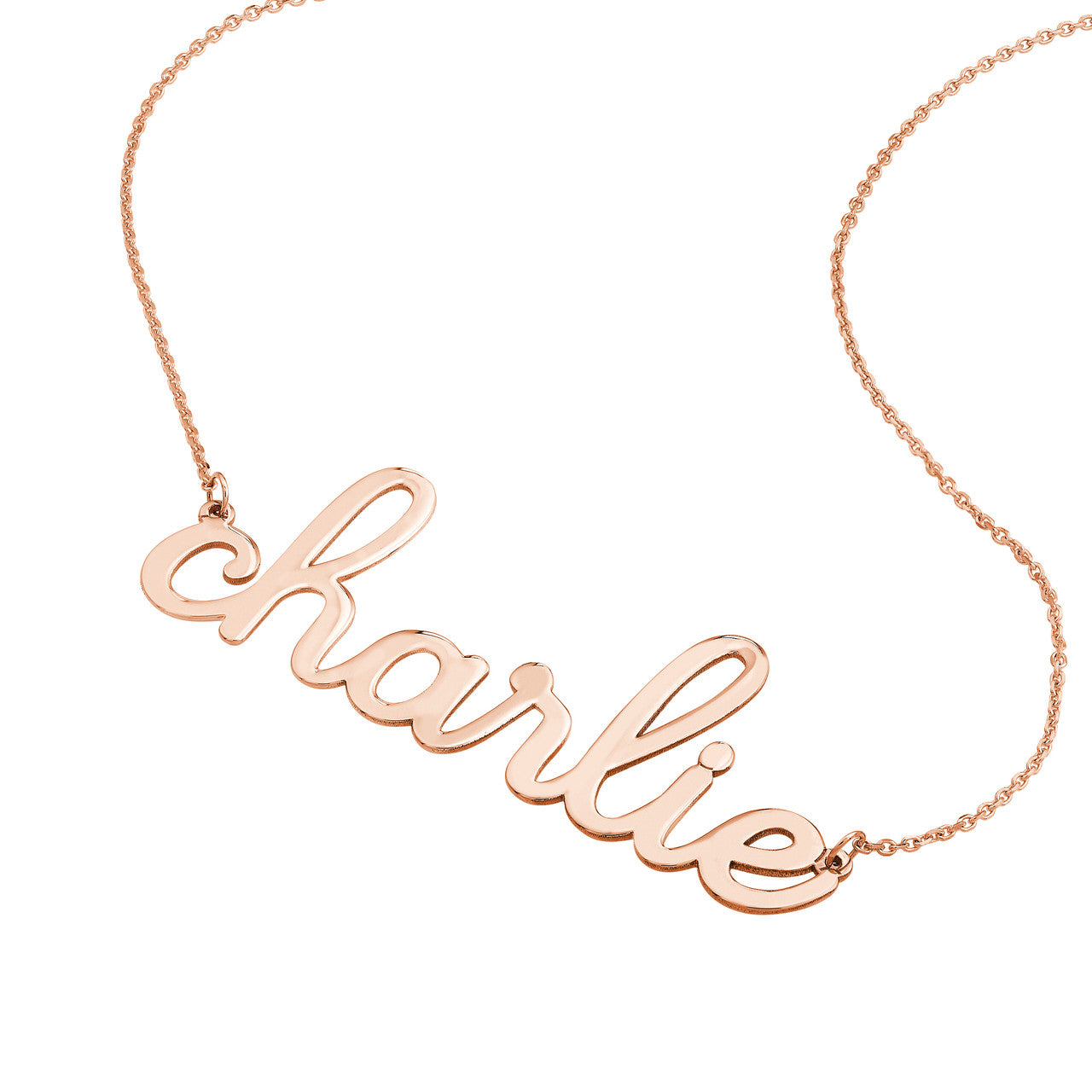 Doodle Script Nameplate Necklace