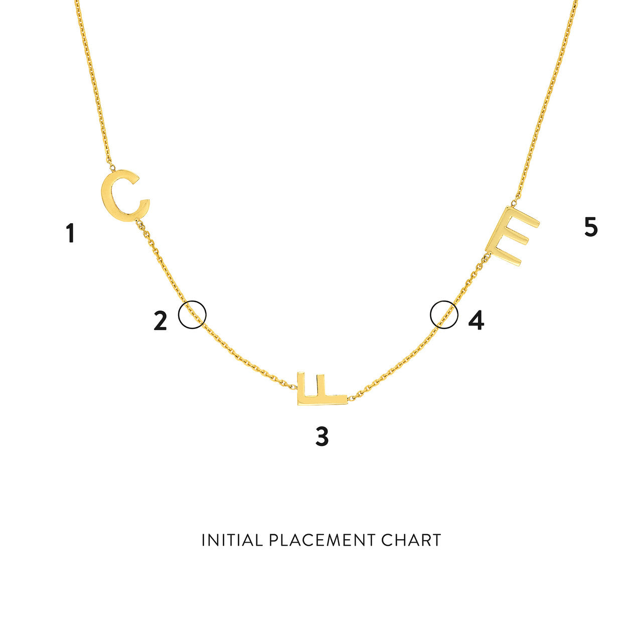 Block Initials Station Necklace