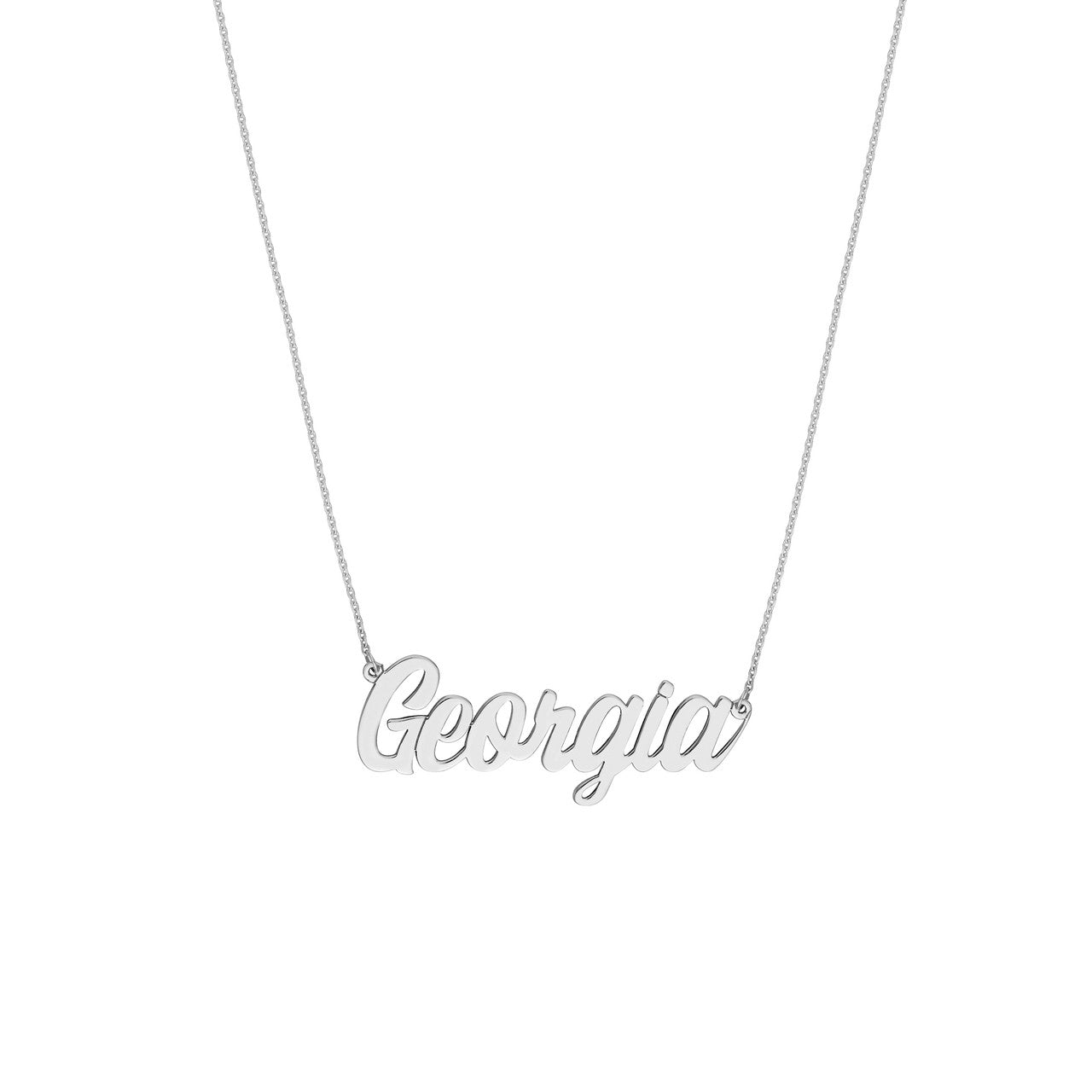 Script Nameplate Necklace