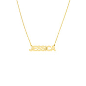 Block Letter Nameplate Necklace