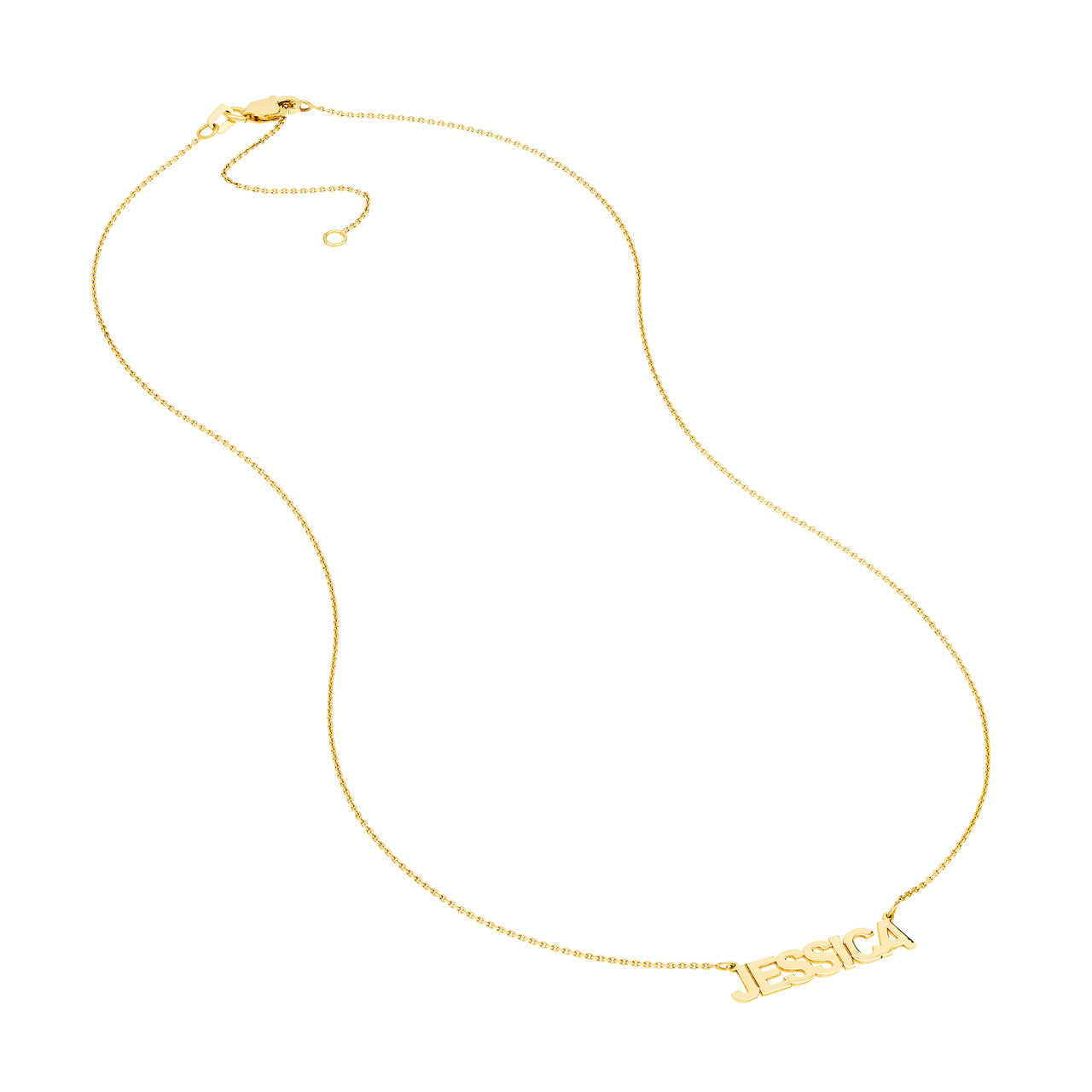 Block Letter Nameplate Necklace