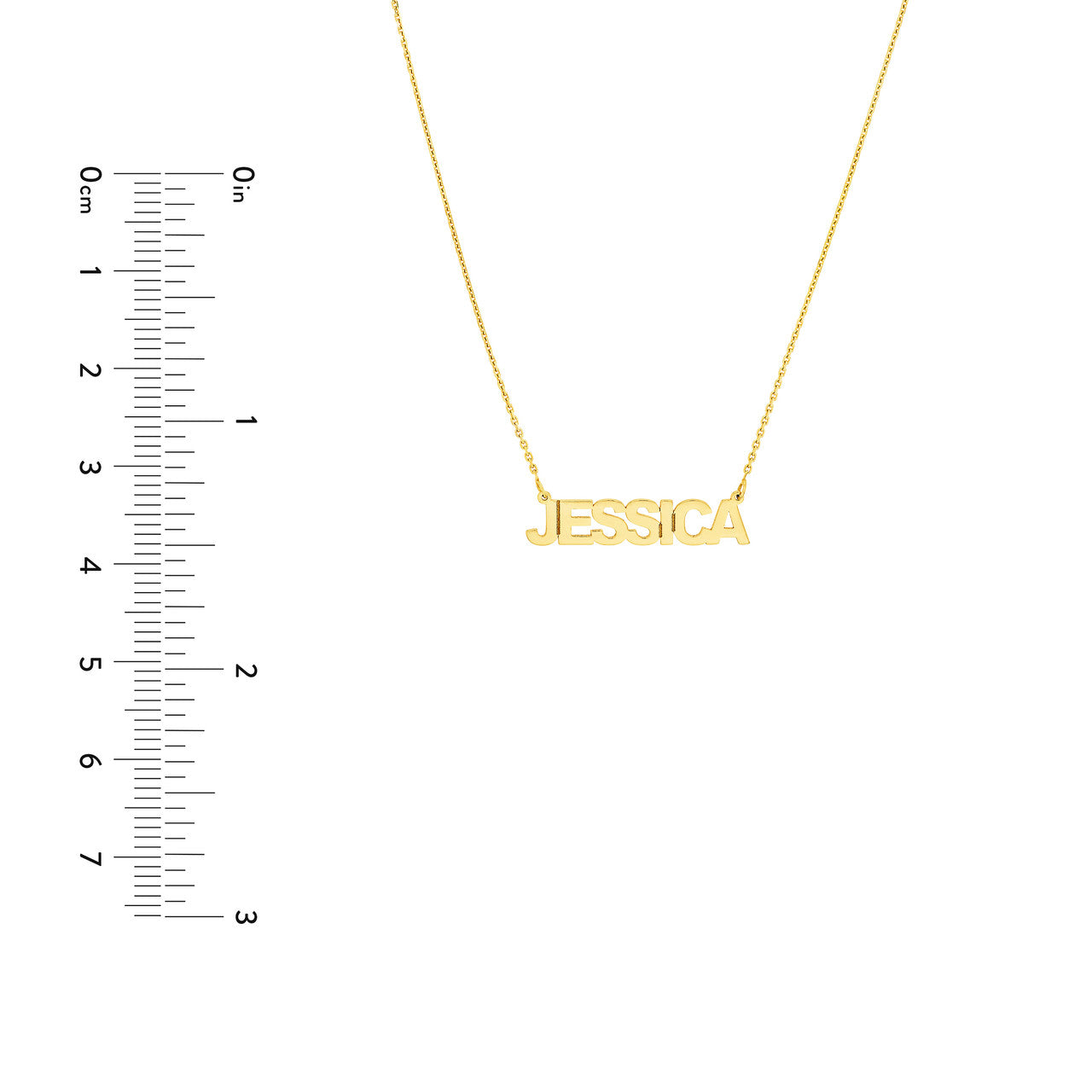 Block Letter Nameplate Necklace
