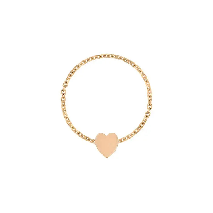 Mini Mini Engraveable Heart Chain Ring