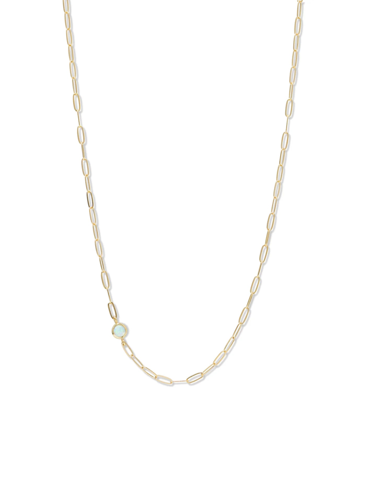 Classique Birthstone Paperclip Necklace
