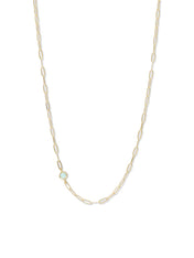 Classique Birthstone Paperclip Necklace