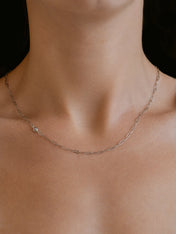 Classique Birthstone Paperclip Necklace