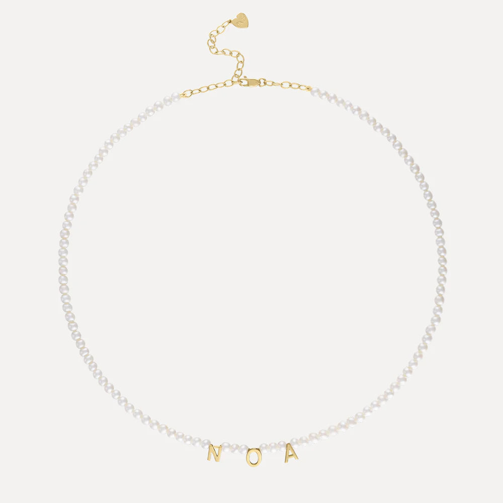 Pearl & Letter Necklace