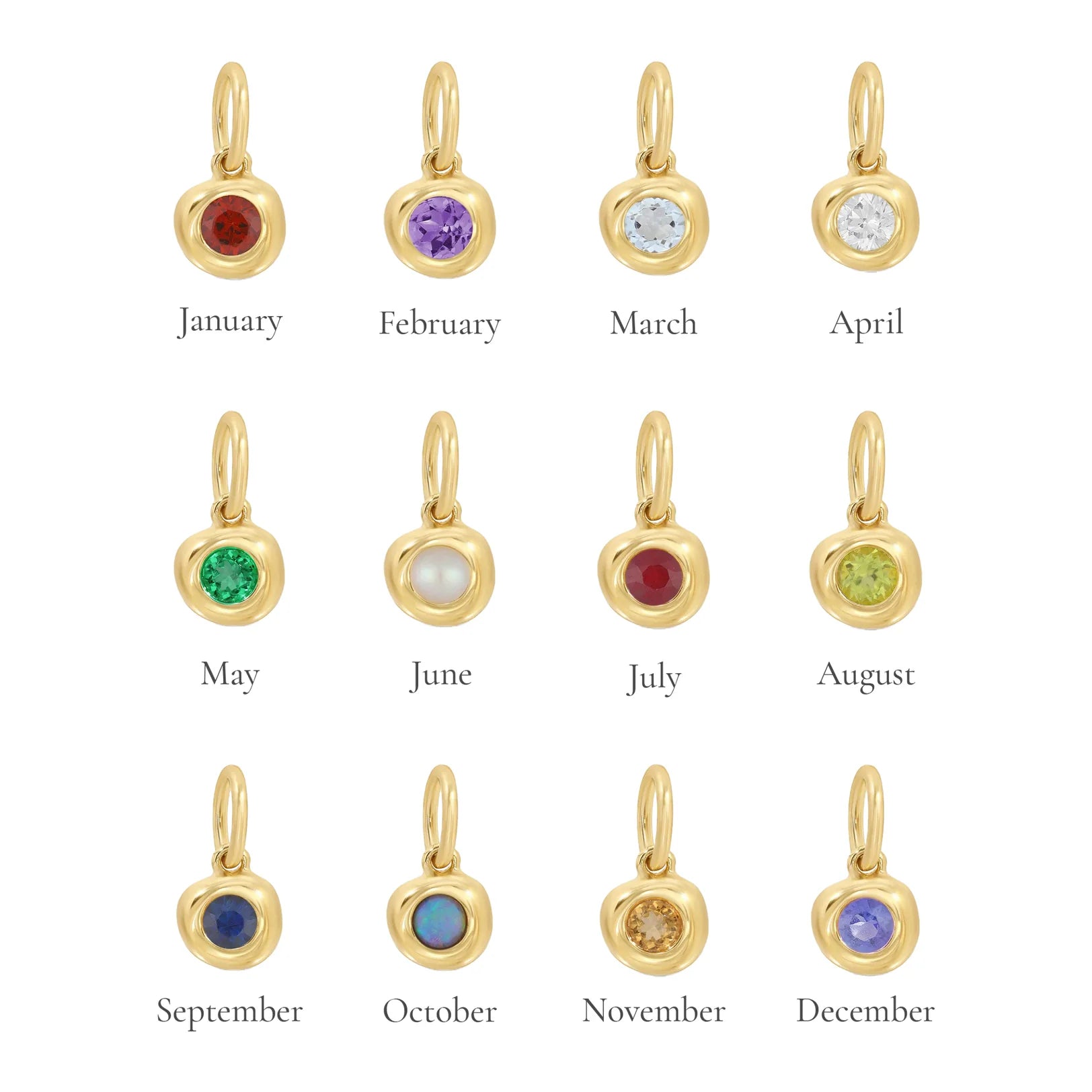 Pillow Birthstone Charm