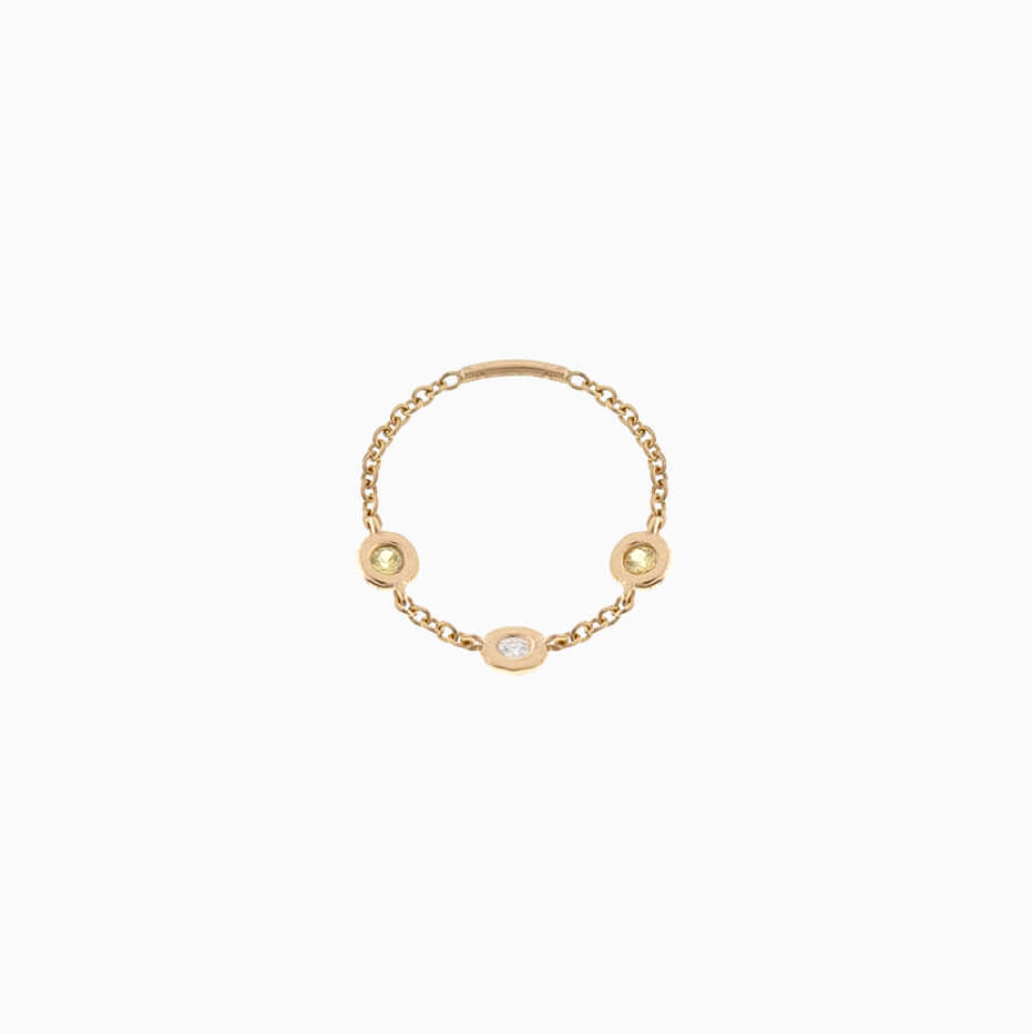 Birthstone & Diamond Bezel Ring