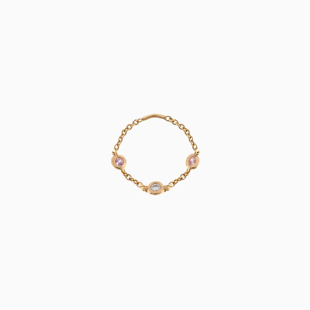 Birthstone & Diamond Bezel Ring