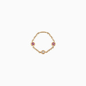 Birthstone & Diamond Bezel Ring